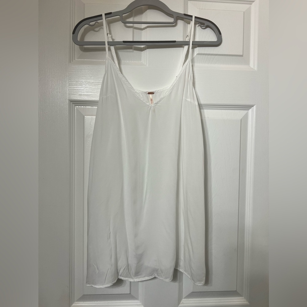 Free People White Flowy Tank, XS, Flawed, NWOT